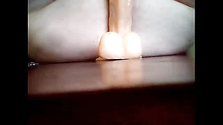 Riding my dildo while I watch porn pt 2